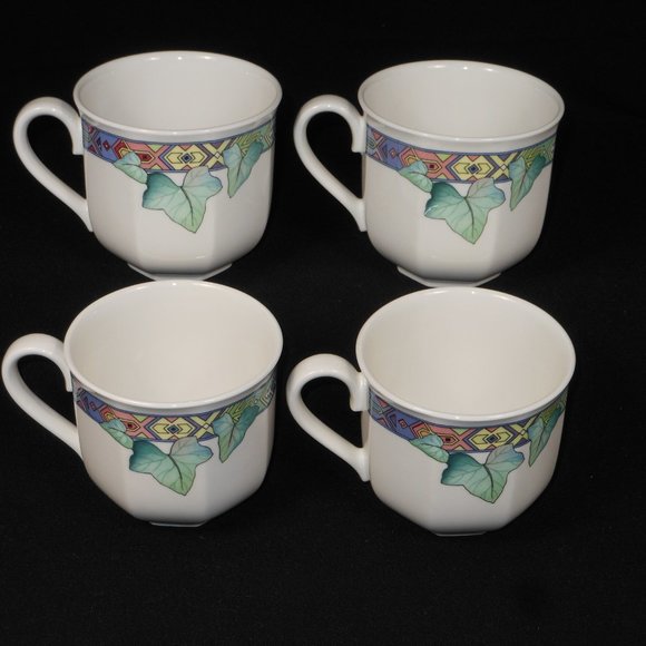 4 beautiful tea cups. Villeroy & Boch Germany Pasadena - Picture 2 of 8